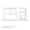 Тумба под раковину BelBagno MARINO-800-2C-PIA-BL-P Bianco Lucido, 80x80.5x45 фото 2