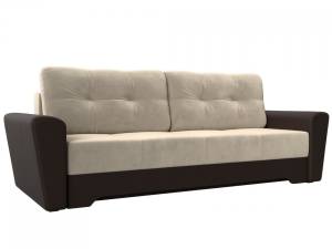 Диван прямой Лига Диванов Амстердам 28246 Бежевый\Коричневый
