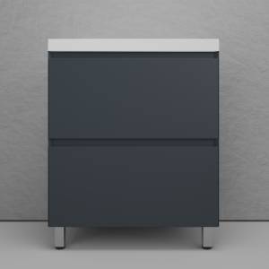Тумба с раковиной Style line Манхэттен 70 напольная, графит