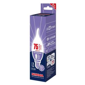 Светодиодная лампа Volpe Norma LED-CW37-9W/6500K/E14/FR/NR