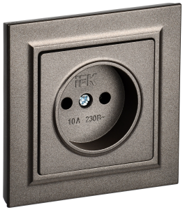 Розетка 1-местная IEK Brite BR-R10-10-K45-F темная бронза