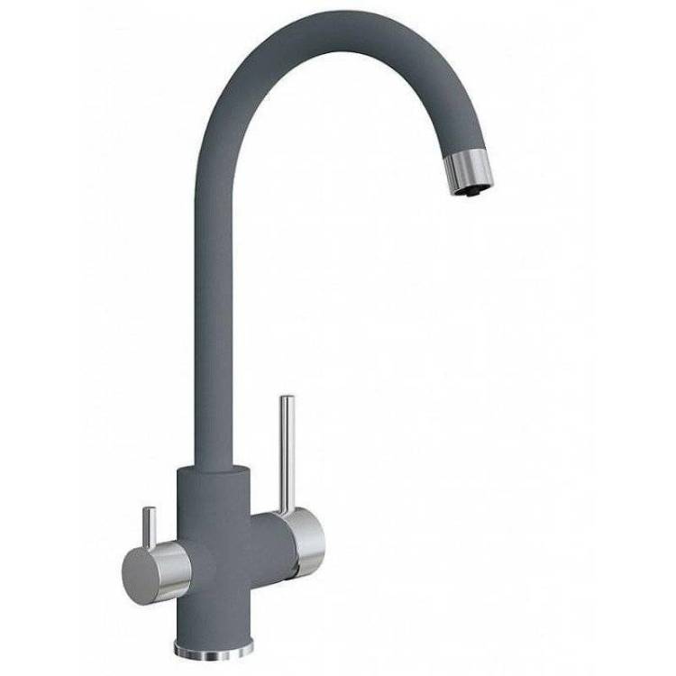 Смеситель для кухни Florentina Клио 333.13H.2123.307 серый шелк