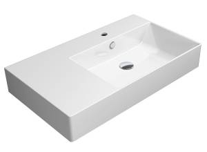 Раковина GSI Kube X 9457111 белый глянцевый, 80x47