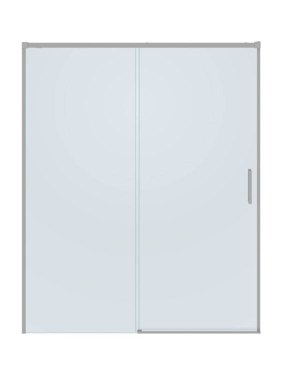 Душевая дверь в нишу Cezares PLANE-BF-1-160-C-IN профиль сатин, стекло прозрачное, 160x195