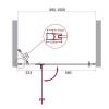Душевая дверь BelBagno Kraft B-12-60/40-C-Cr-L фото 2
