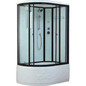 Душевая кабина Timo Standart T-6620 B R профиль черный, с высоким поддоном, с сиденьем