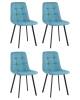 Набор из 4 стульев Stool Group Chilly OS-2011-V seat 1009-8 DUAL X4 голубой, рогожка