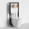 Комплект Wasserkraft Vils 56TLT.010.ME.RG04.H002 унитаз подвесной, белый, сиденье микролифт, с инсталляцией, кнопка розовое золото фото 2