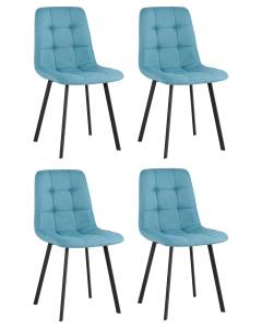 Набор из 4 стульев Stool Group Chilly OS-2011-V seat 1009-8 DUAL X4 голубой, рогожка