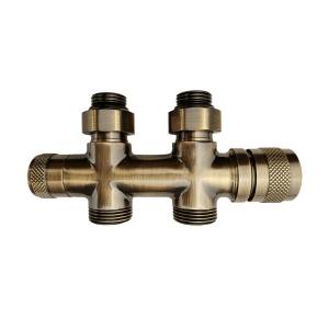 Узел нижнего подключения Primoclima Armature Lunar PCART889ABR термостатический, прямой 1/2"х3/4"Е, бронза