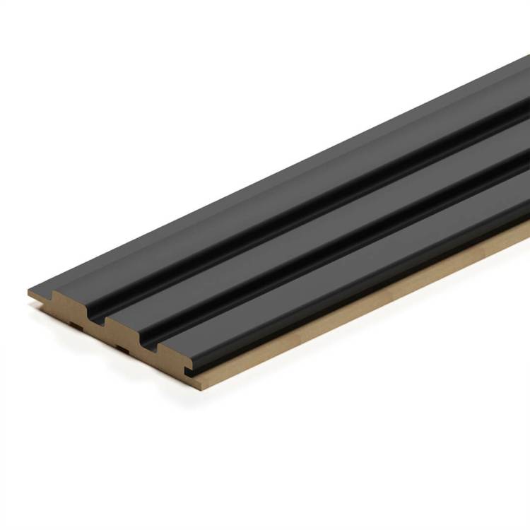 Панель стеновая реечная Stella Beats De Luxe Black Lead 270x11.9x1.6