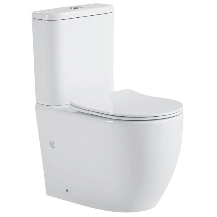 Унитаз компакт Black&White W-7789 7789W Безободковый Белый