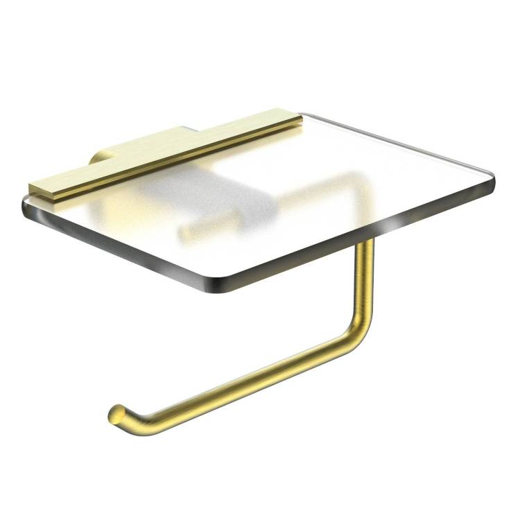 Держатель для туалетной Wonzon & Woghand Graffity WW-9326-BG с полкой, брашированное золото