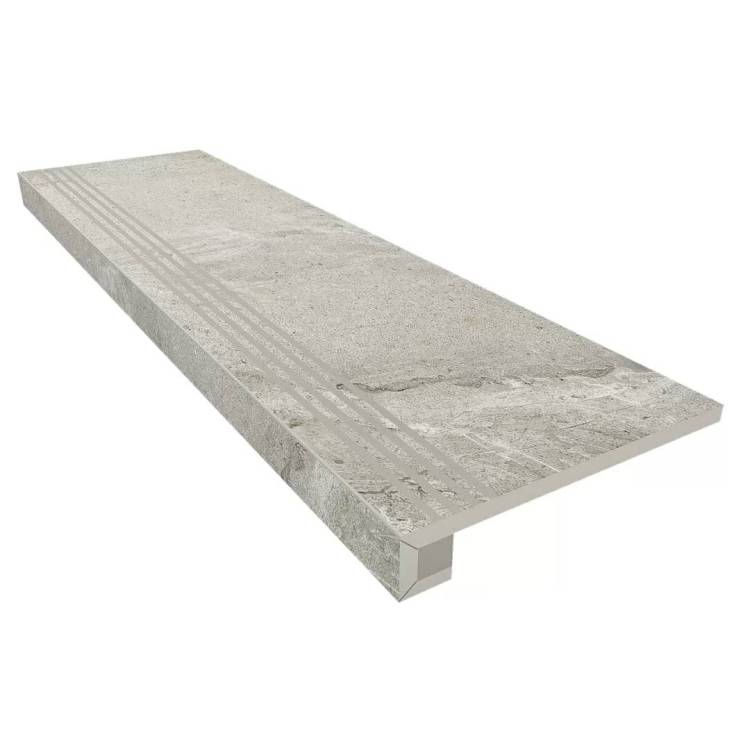 Ступень Ametis by Estima Kailas 34955 Set/Steptrade/KA01_NS/33x120/S1/Riser/KA01_NS/14,5x120 33x120 неполированная с бортиком+Подступенок 14.5x120