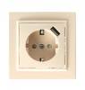 Розетка с защитной шторкой и с USB Stekker PST16-9011 39237