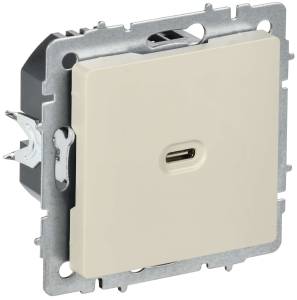 Розетка USB type C IEK Brite BR-U13-065-K10 бежевый