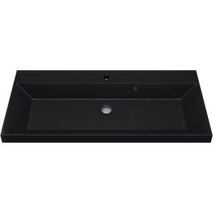 Раковина Uperwood Classic Quartz 293020634 черная матовая, уголь, 100x45 Раковина Uperwood Classic Quartz 293020634 черная матовая, уголь, 100x45