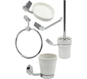 Набор аксессуаров для ванны Bath Plus Terra C-510-2 хром, белый