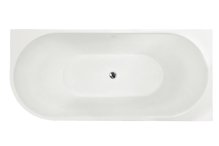 Акриловая ванна Royal Bath Riva RB610312R-CH правая, белая, 180x80