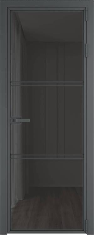 Межкомнатная дверь Profil Doors 3 AX цвет профиля Серая ночь, стекло безопасное 6 мм тонированное 800x2000