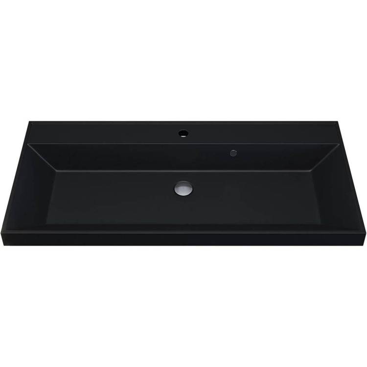 Раковина Uperwood Classic Quartz 293020634 черная матовая, уголь, 100x45