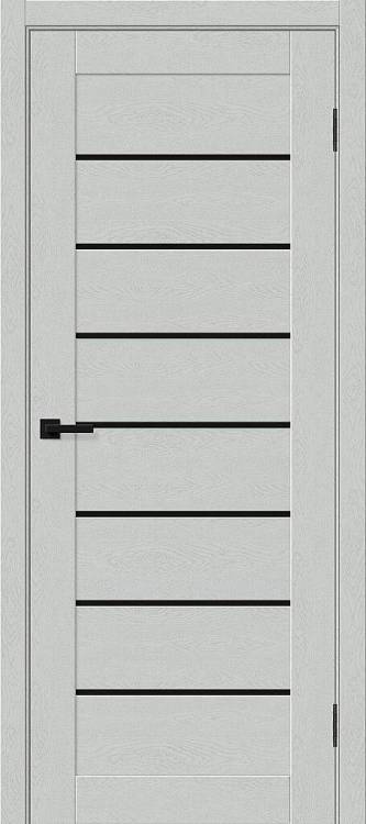 Межкомнатная дверь Bravo Браво-22 Black Shine полотно Grey Silkwood 700x2000