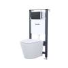 Комплект Iddis Basic BASC020i73 безободковый, сиденье микролифт, кнопка черная матовая