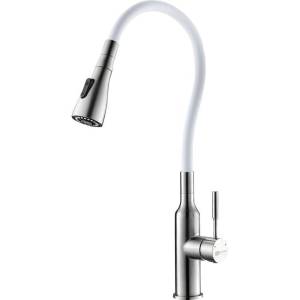 Смеситель для кухни Lemark Expert LM5082S-White с гибким изливом