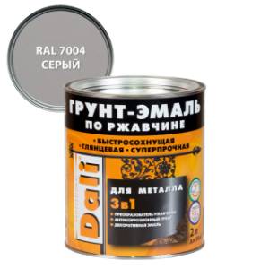 Грунт-эмаль по ржавчине 3 в 1 гладкая алкидная Dali RAL 7004 серый 2 л