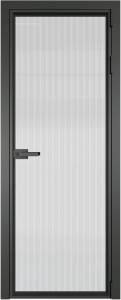 Межкомнатная дверь Profil Doors 1 AV цвет профиля Серая ночь, стекло безопасное 6 мм мору осветленное 700x2000