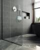 Душевая перегородка MaybahGlass MGD-700-5у 79x195, стекло сатин 8 мм, профиль хром матовый фото 3