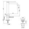 Смеситель для раковины Gattoni Circle two 9146/91C0 на 1 отверстие, излив 155 мм, с донным клапаном, Хром фото 2