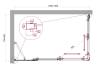 Душевой уголок BelBagno LUCE-AH-21-130/80-C-Cr профиль хром, стекло прозрачное, 130x80x195 фото 2