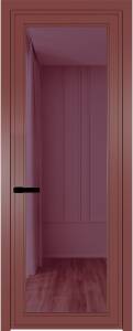 Межкомнатная дверь Profil Doors 1 AGP цвет профиля Красный антрацит, стекло безопасное 6 мм фиолетовое шпион 800x2000