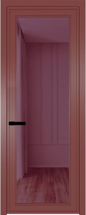 Межкомнатная дверь Profil Doors 1 AGP цвет профиля Красный антрацит, стекло безопасное 6 мм фиолетовое шпион 800x2000