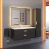 Тумба с раковиной Uperwood Modul подвесная, матовая, черная, 100 см фото 4