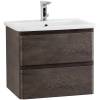 Тумба под раковину Belbagno Albano-Cer ALBANO-CER-600-2C-SO-RNG 57x44x50 Robere Nature Grigio подвесная с двумя выкатными ящиками фото 2