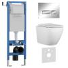 Комплект Iberica Blanca Bilbao Alto IB.001M.BLA.231.213 унитаз безободковый, белый, сиденье микролифт, клавиша смыва хром глянцевый