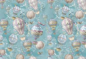 3D Фотообои Artegrafico «Невесомый полёт в бирюзовых тонах» KID-047 акварель