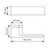Дверная ручка Morelli SHUTTLE CSA матовый хром фото 3