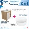 Тумба с раковиной Teymi Nura подвесная, дуб, белый, 60 см, с раковиной Martta D36 фото 2