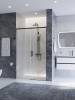 Душевая дверь в нишу Cezares PLANE-BF-1-120-C-GM профиль оружейная сталь, стекло прозрачное, 120x195 фото 3