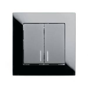 Выключатель 2-клавишный c индикатором Stekker GLS10-7002-05 39504