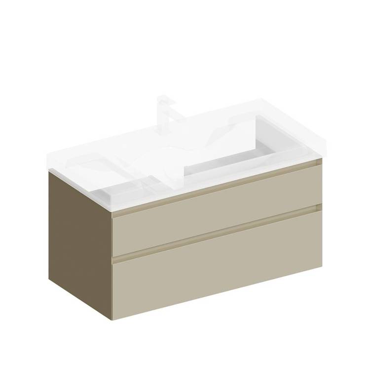 Тумба под раковину Kerama Marazzi Cubo CUB.100.2\LIM лимо матовая, 100 см