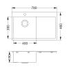 Мойка кухонная Alveus Quarto 30 1124384 Brs-90 с сифоном, 78x48 фото 3