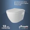 Унитаз подвесной Maretti Vittorio VI10PBM82-844 безободковый, сиденье микролифт, белый фото 8