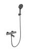 Смеситель для ванны Wonzon & Woghand WW-B2016-A1-BGG с душем и термостатом, темный графит