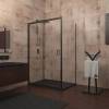 Душевая дверь в нишу Veconi Vianno VN-46B 140 см, профиль черный фото 2