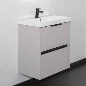 Тумба с раковиной Comforty Селенга-50 00-00022007CF серый шелк