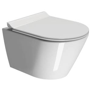 Унитаз подвесной GSI Kube X 941611 безободковый, с крышкой-сиденьем микролифт